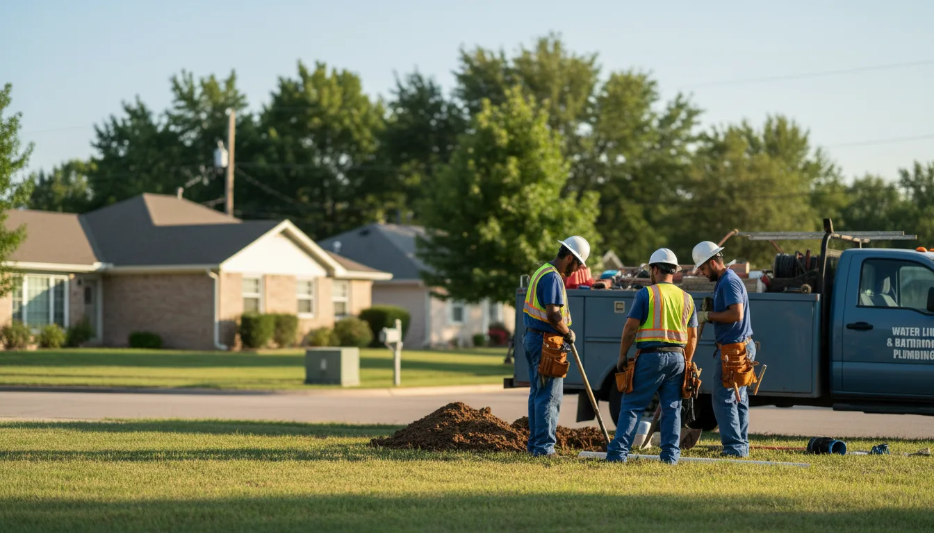 Residential water line and bathroom plumbing service in Osseo, MN
